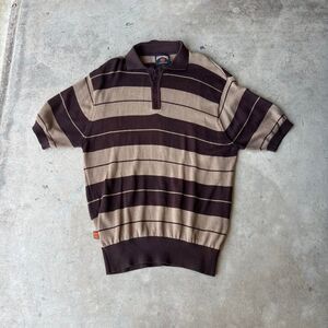 County FB XXL mens Polo Chicano Style y2k 90s brown